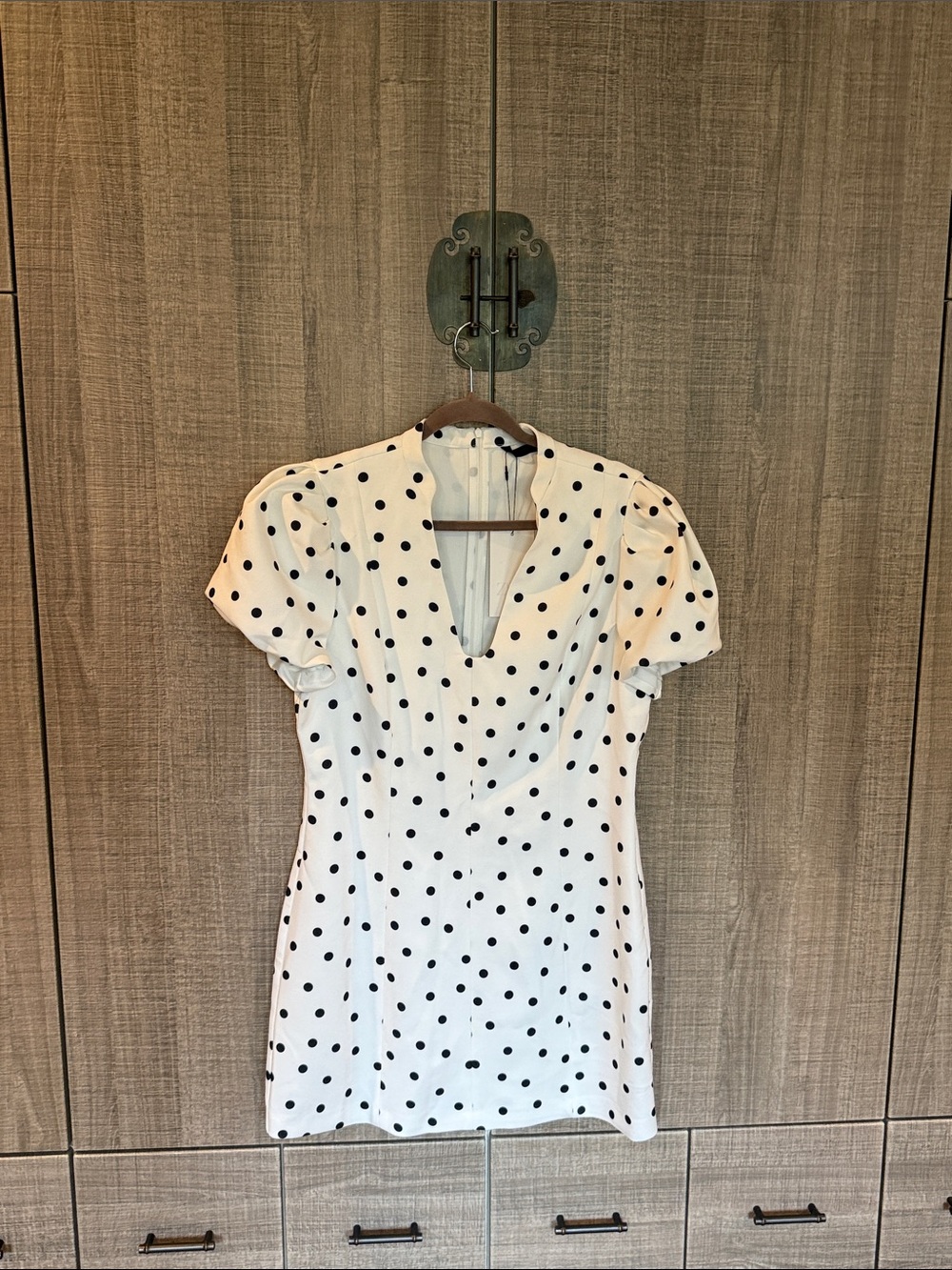 Zara Puff Sleeves Polka Dot‎ Short Dress